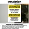 Signmission Security Badges Must Worn Bilingual OSHA Security Notice Sign, Vinyl Decal, 3.5in W x 5in L, 2PK OS-2PACK-SN-D-35-L-11644 - alternate 4